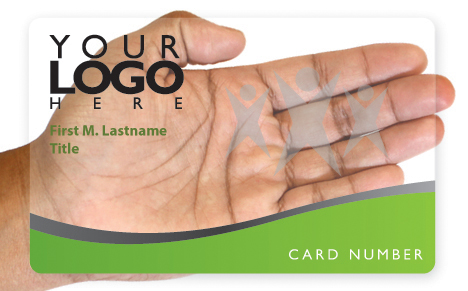 Clear die cut business card design